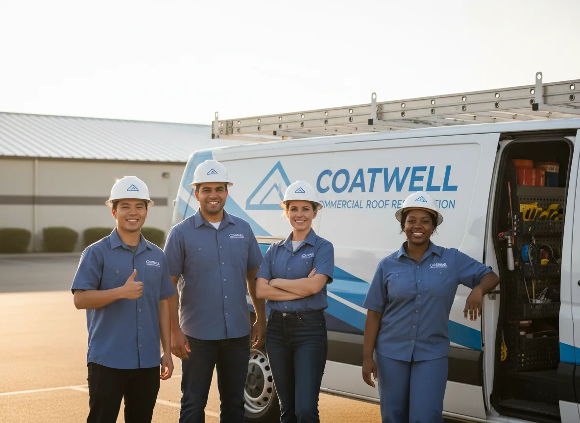 Commercial roof coating company in Lucas, KS
