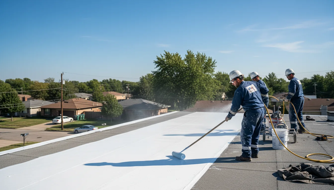 Commercial roof coating in Lucas, KS near me